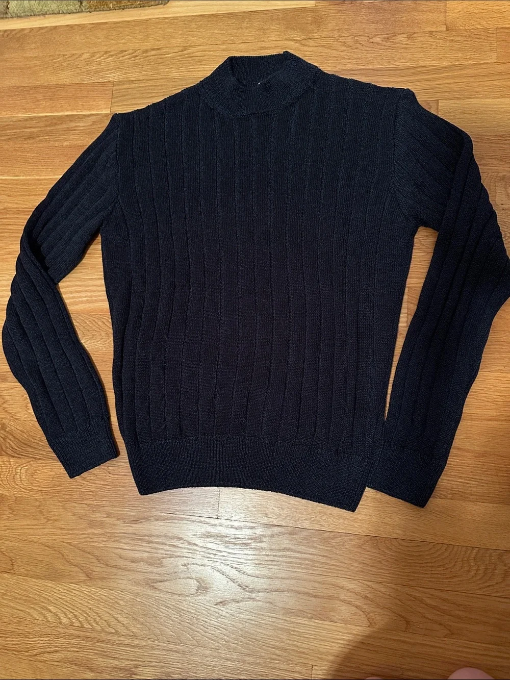 Men's Ribbed Sweater in Navy by Sunglower size medium NWOT Mick Sweater